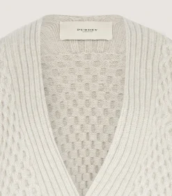 Women's Lammermuir Knitted Aran Cape in Ivory