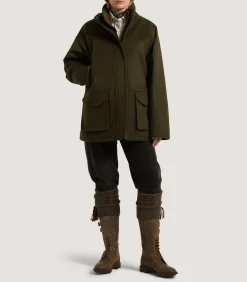 Women's Loden Raglan Field Coat in Loden