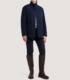 Women's Navy Quilted Purdey Jacket