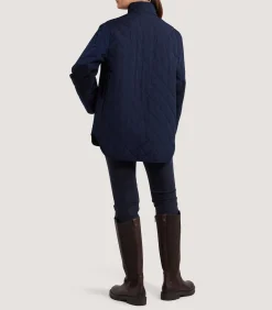 Women's Navy Quilted Purdey Jacket