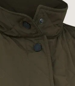 Women's Quilted Purdey Gilet in Dark Olive