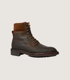 Women's Rough Out Nubuck Collared Boot With Commando Sole