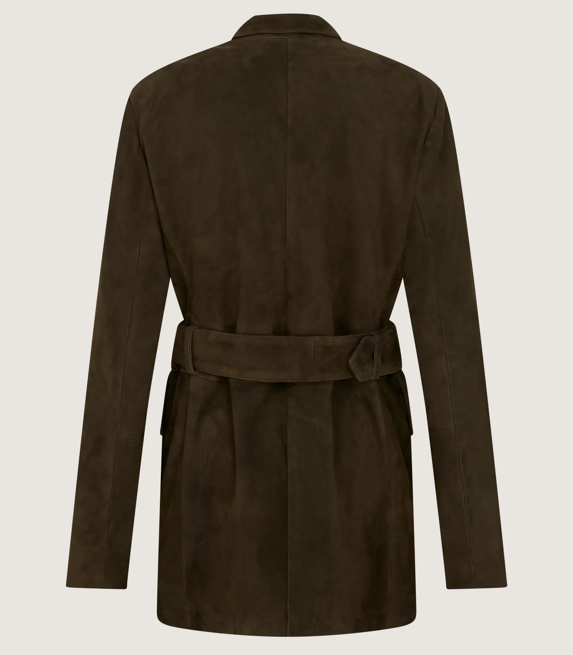 Women's Suede Wilton Jacket in Dark Olive