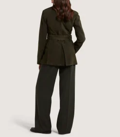 Women's Suede Wilton Jacket in Dark Olive