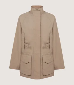 Women's Summer Dry Wax Field Coat In Taupe