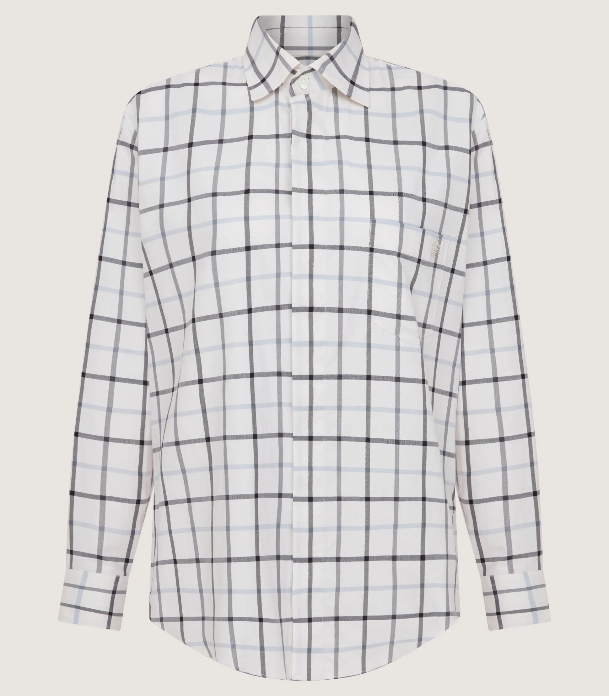 Women's Summer Sporting Windowpane Shirt In Blue