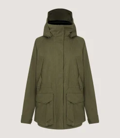 Women's Technical Lancashire Field Coat in Moss Green