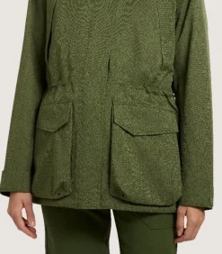 Women's Technical Lancashire Field Coat in Moss Green