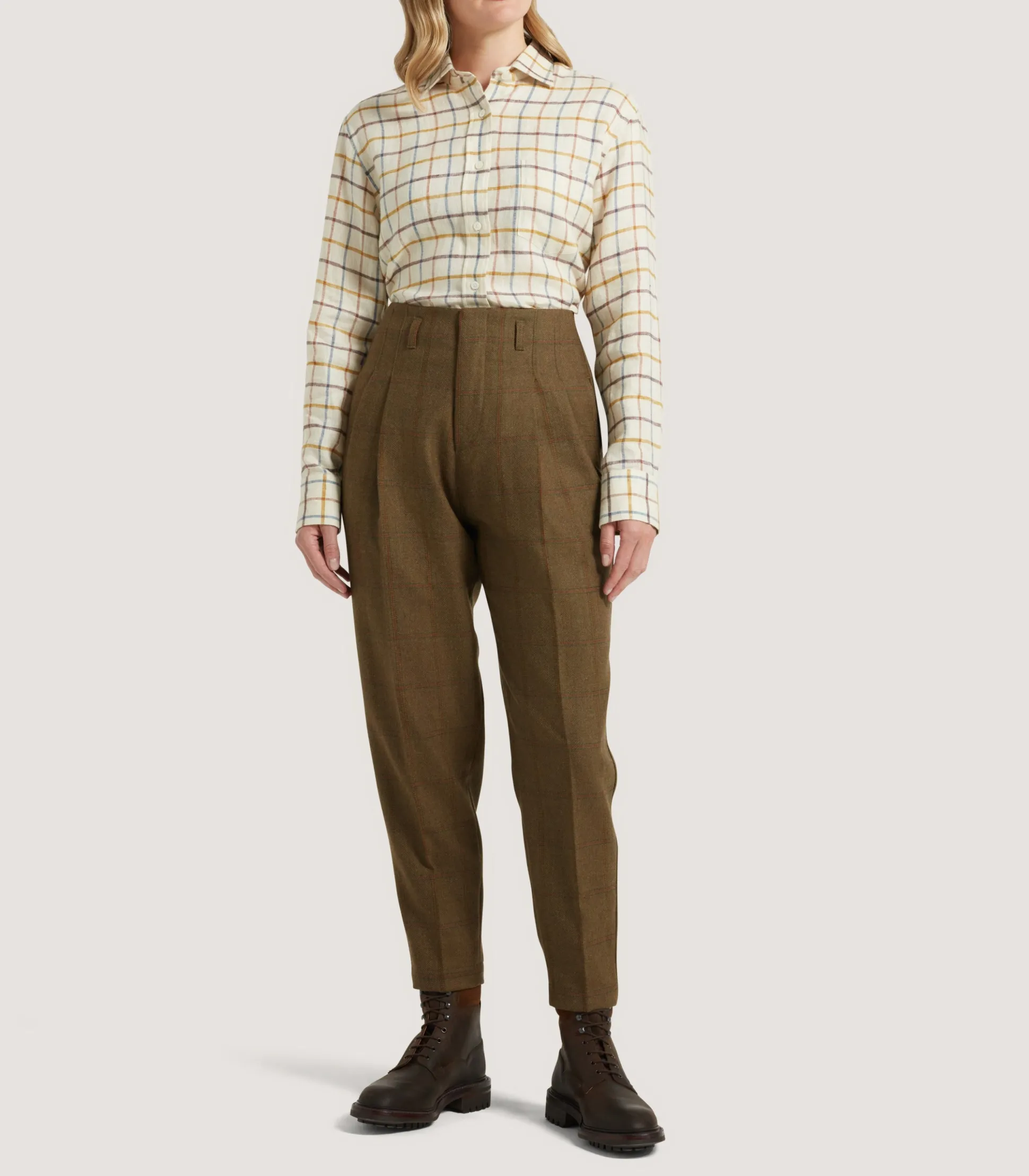 Women's Technical Tweed Two Pleat Sporting Trouser In Lomond