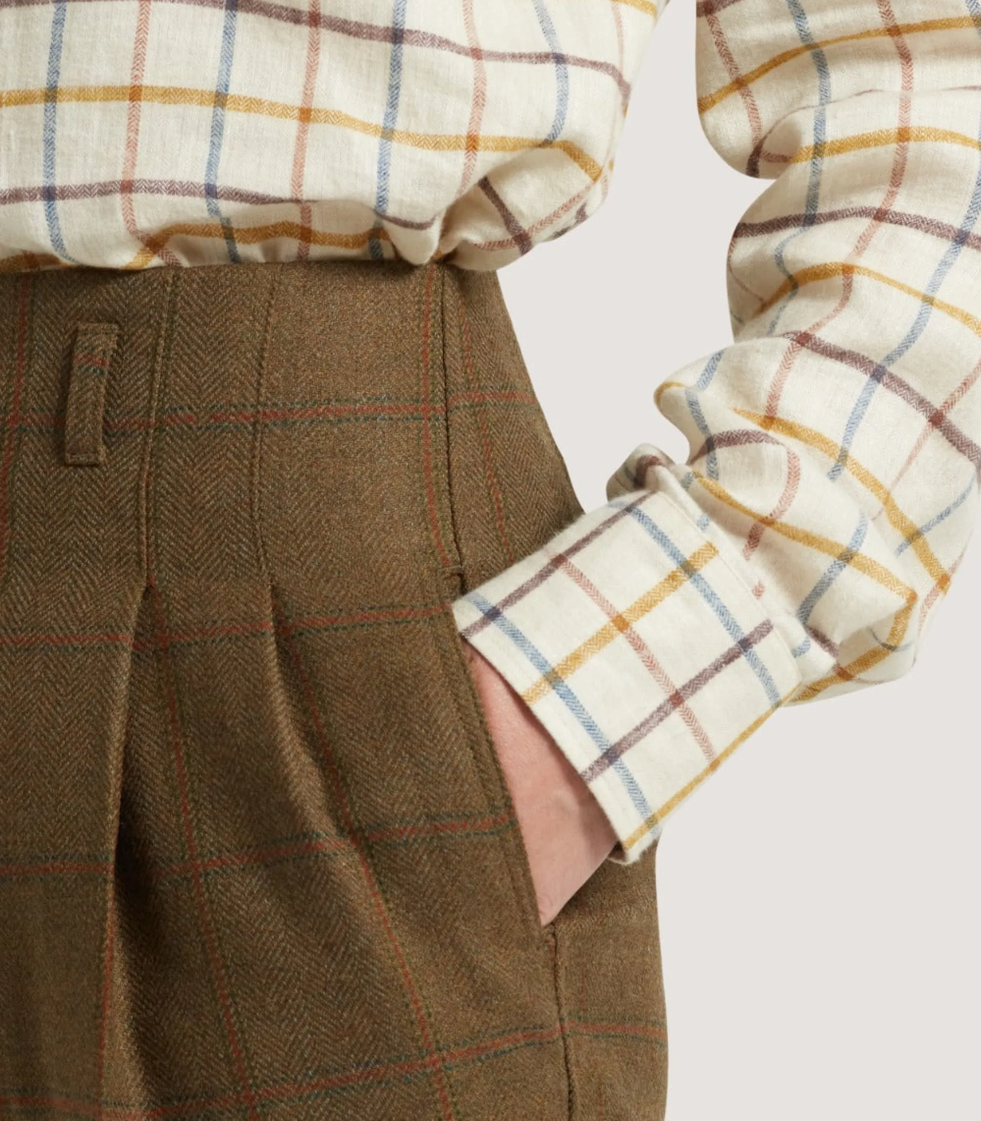 Women's Technical Tweed Two Pleat Sporting Trouser In Lomond