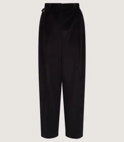 Women's Triple Pleat Trouser In Black