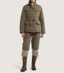 Women's Tweed Belted Jacket in Maree