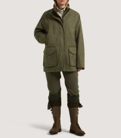 Women's Tweed Raglan Field Coat In Macaterick