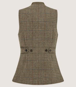 Women's Tweed Sporting Vest in Maree