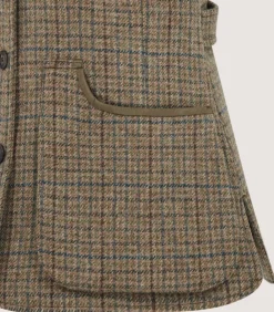 Women's Tweed Sporting Vest in Maree