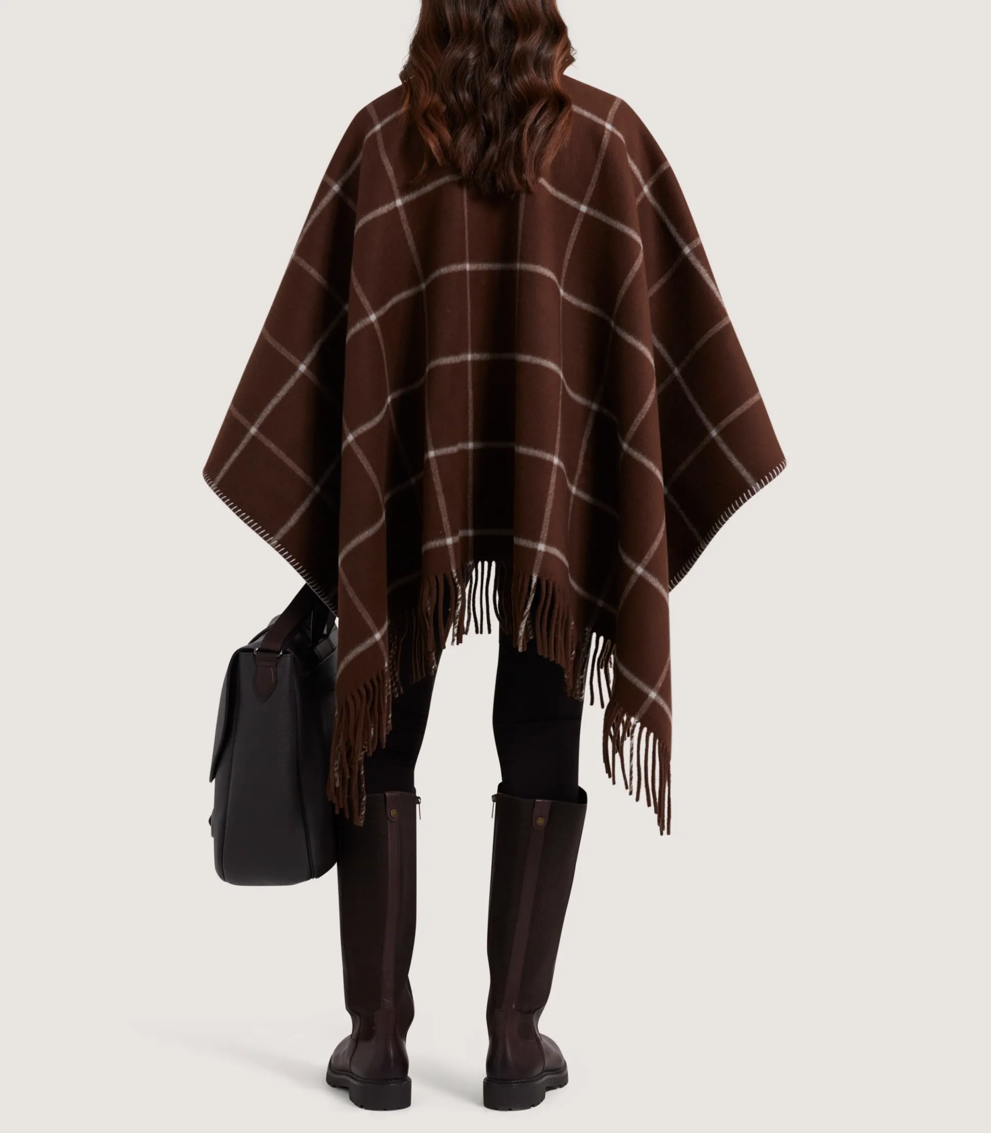 Women's Welbeck Poncho in Chocolate